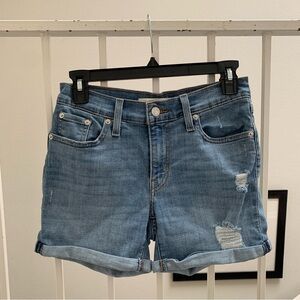 Levi's Light Blue Distressed Jean Shorts